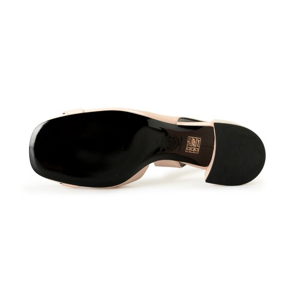 Versace Women's Soft Pink Leather Heeled Sling Back Sandals Shoes US 6 IT 36 - Picture 6 of 8